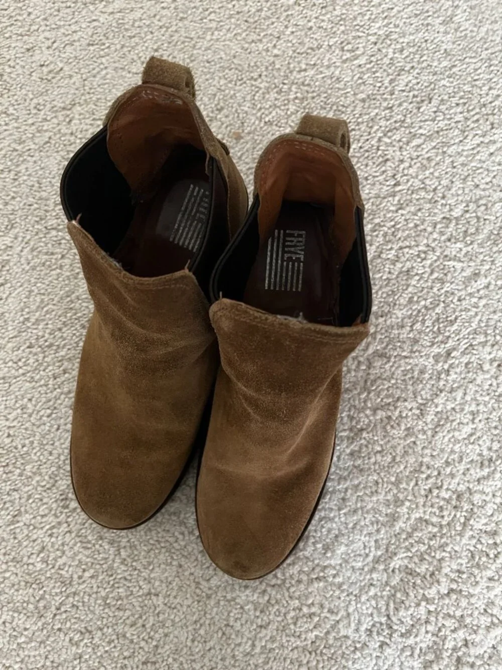 NWOB Frye Sabrina Chelsea Brown Suede Boots Sz 7.5 - Picture 5 of 11